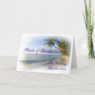 Palm Trees & Beach Wedding Invitation
