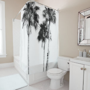 Palm Trees Black & White Vibes #5 #wall #decor   Shower Curtain