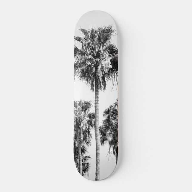 Palm Trees Black & White Vibes #8 #wall #decor  Skateboard (Front)