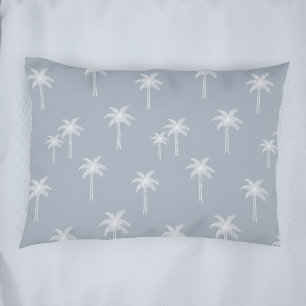 Palm Trees Boho Coastal Farmhouse Dusty Blue Pillowcase