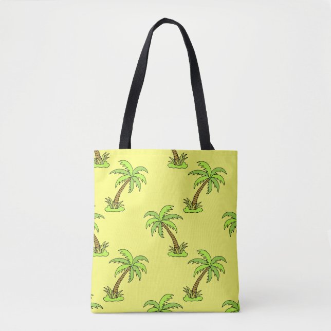 Palm Trees: Bright Vintage Illustration. Tote Bag (Front)