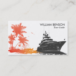 Palm Trees   Cruise Ship Business Card