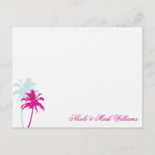 Palm Trees Custom Flat Thank You Cards
