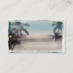 Palm Trees Elegant Tropical Beach Classy Chic Business Card