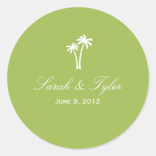 Palm Trees Favour Sticker - Lime