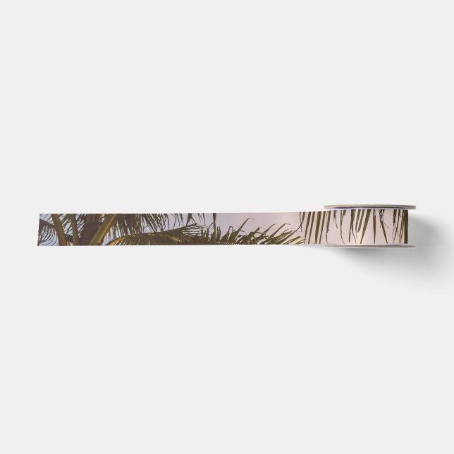 Palm Trees Gift Wrapping Ribbon Satin Ribbon (Front)