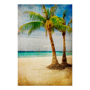 Palm trees Glossy Poster