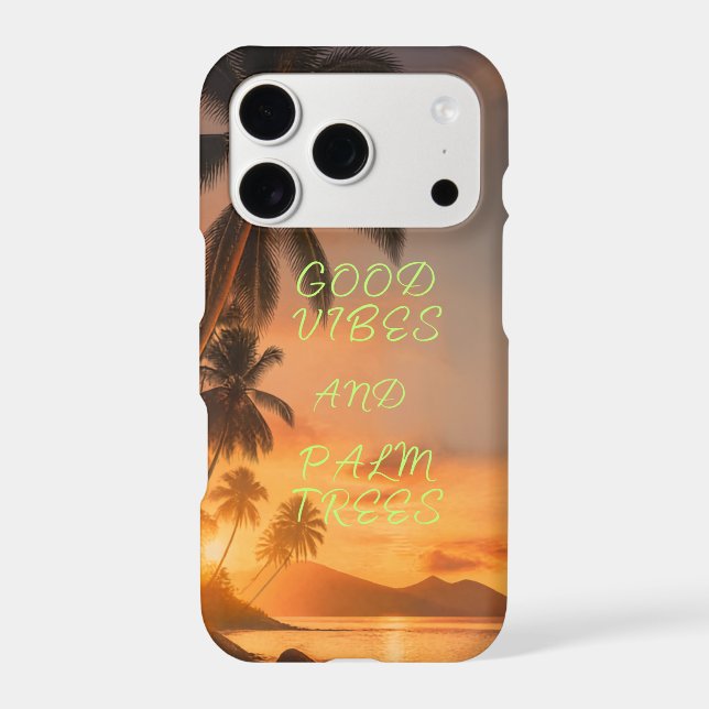 🌴✨ Palm Trees & Good Vibes Iphone 17 Pro (Back)