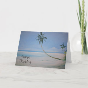 Palm Trees  Happy Birthday Card