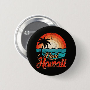Palm Trees Hawaiian Beach 6 Cm Round Badge