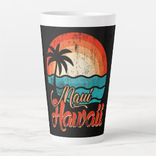 Palm Trees Hawaiian Beach Latte Mug