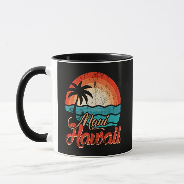 Palm Trees Hawaiian Beach Mug (Left)