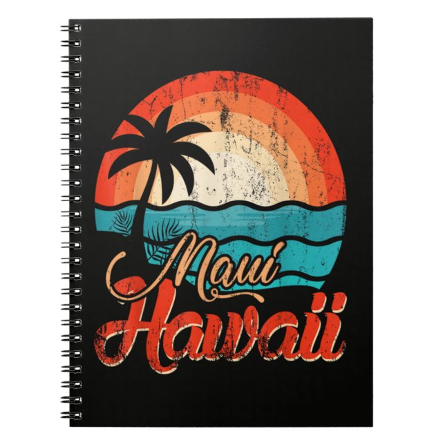 Palm Trees Hawaiian Beach Notebook (Front)