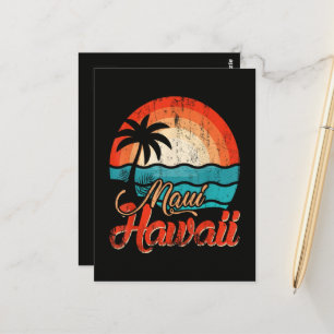 Palm Trees Hawaiian Beach Postcard