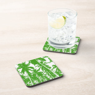 Palm Trees in a Posterised Design Coaster