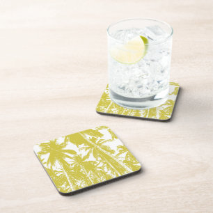 Palm Trees in a Posterised Design Coaster