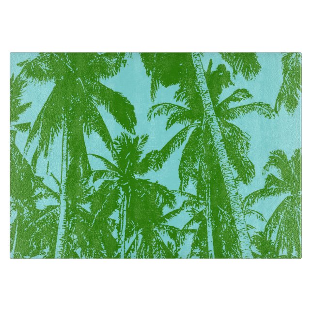 Palm Trees in a Posterised Design Cutting Board (Front)