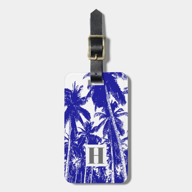 Palm Trees in a Posterised Design Luggage Tag (Front Vertical)