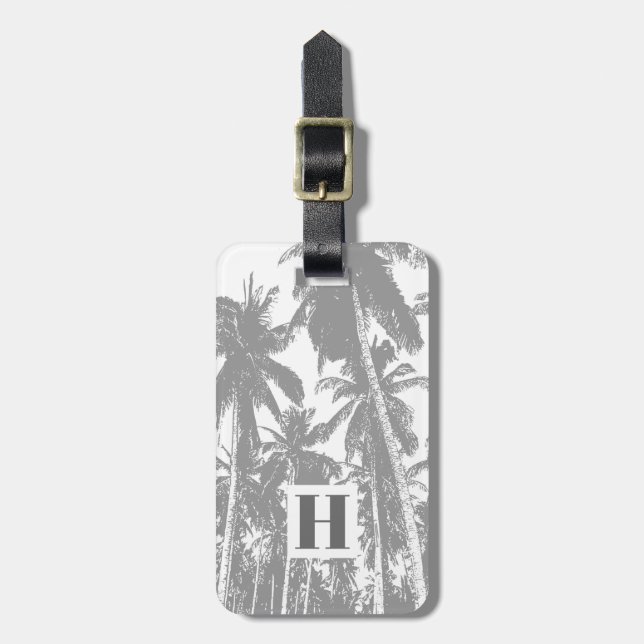 Palm Trees in a Posterised Design Luggage Tag (Front Vertical)
