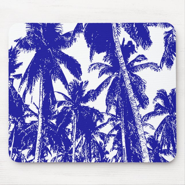 Palm Trees in a Posterised Design Mouse Mat (Front)