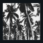 Palm Trees in a Posterised Design Triptych<br><div class="desc">Make a bold statement in your home or office. Dramatic wall art. Pop-Art Style Palm trees design in a silhouetted posterised style. Black and white.</div>