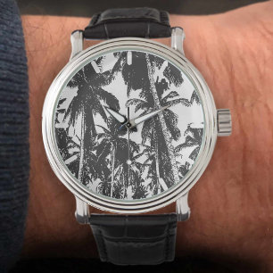 Palm Trees in a Posterised Design Watch