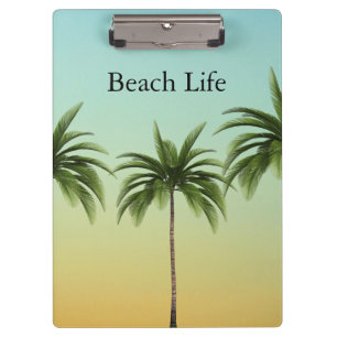 Palm Trees in a Row, beach life               Clipboard
