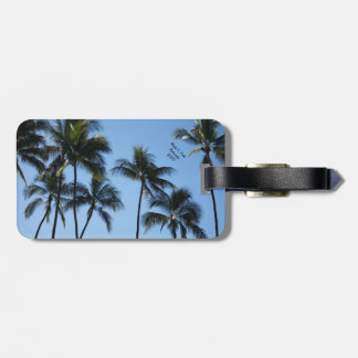 Palm Trees in Blue Sky Luggage Tag