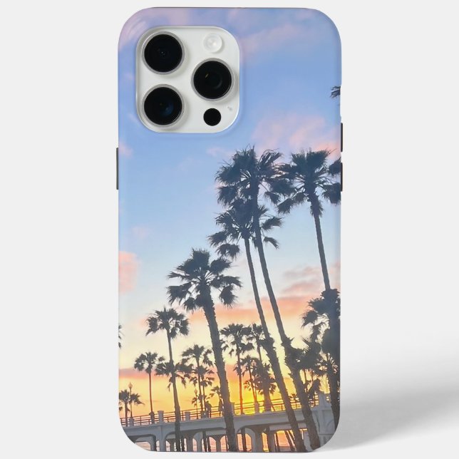 Palm Trees in Oceanside California's Beach Case-Mate iPhone Case (Back)