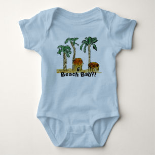 Palm Trees in Paradise Beach Baby Bodysuit