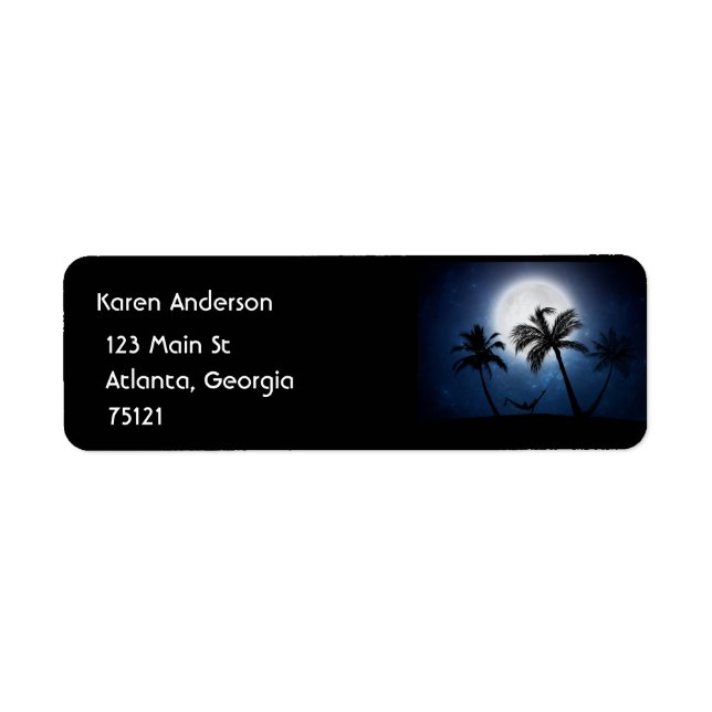 Palm trees in the moonlight (Front)