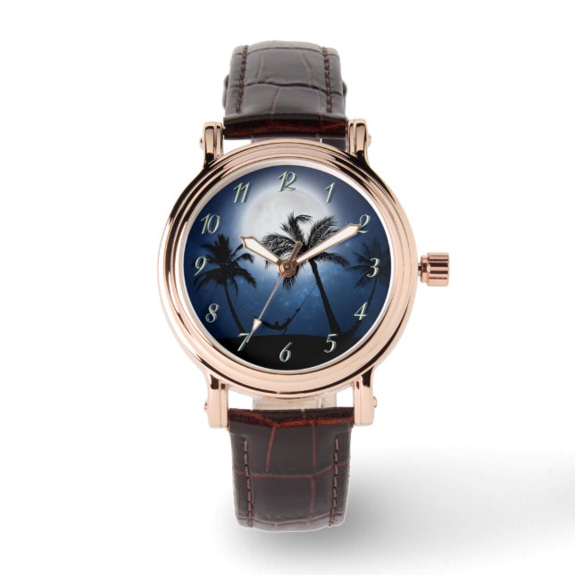 Palm trees in the moonlight watch (Front)