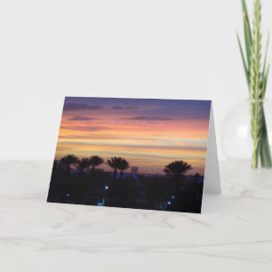 Palm Trees in the Sunset - Blank Inside Card