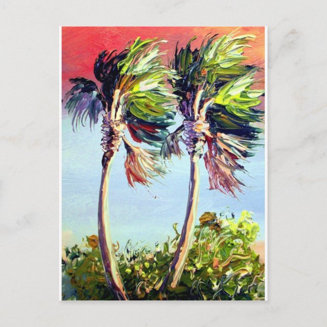 Palm Trees in the Wind Postcard (Front)
