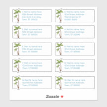 Palm Trees Individual Address Mailing Labels