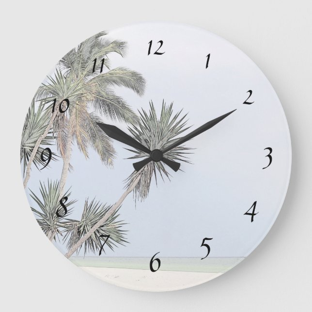 Palm Trees Large Clock (Front)