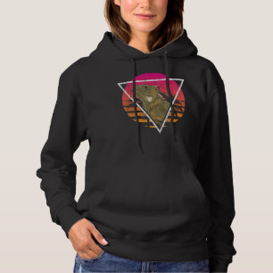 Palm Trees Lizard Reptile Animal 90s Vaporwave Ret Hoodie
