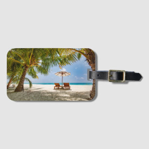 Palm Trees Moody Sky Luggage Tag