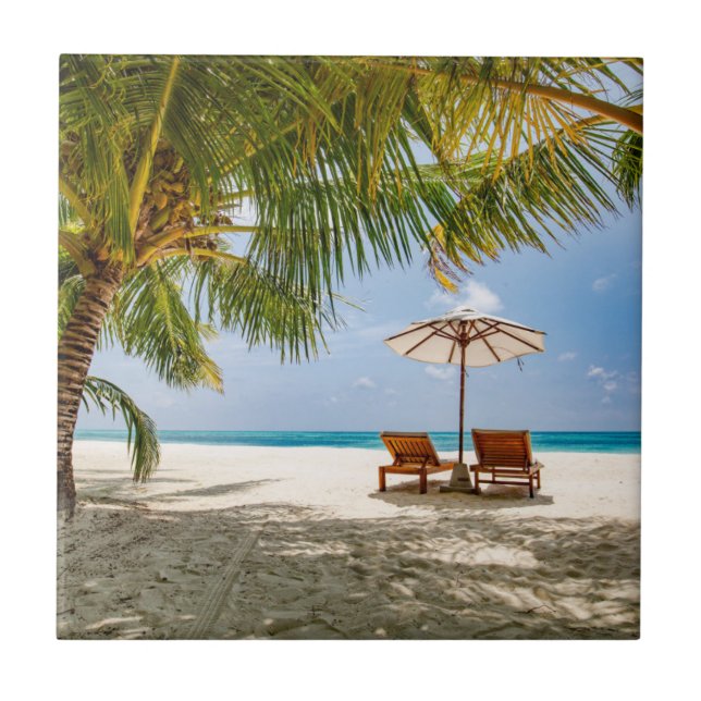 Palm Trees | Moody Sky Tile (Front)