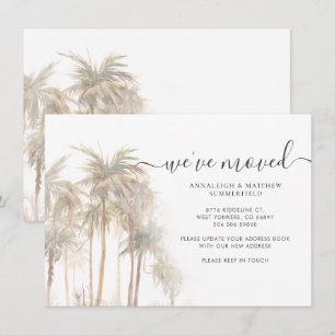 Palm Trees Moving Home Change of Address Announcement