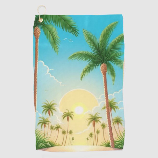 Palm Trees Nature  Golf Towel (Front)
