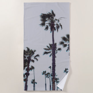 Palm Trees Oceanside Beach Towel