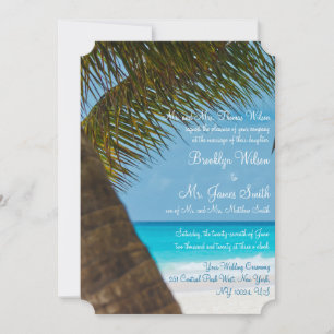 Palm Trees On Beach Wedding Invitations
