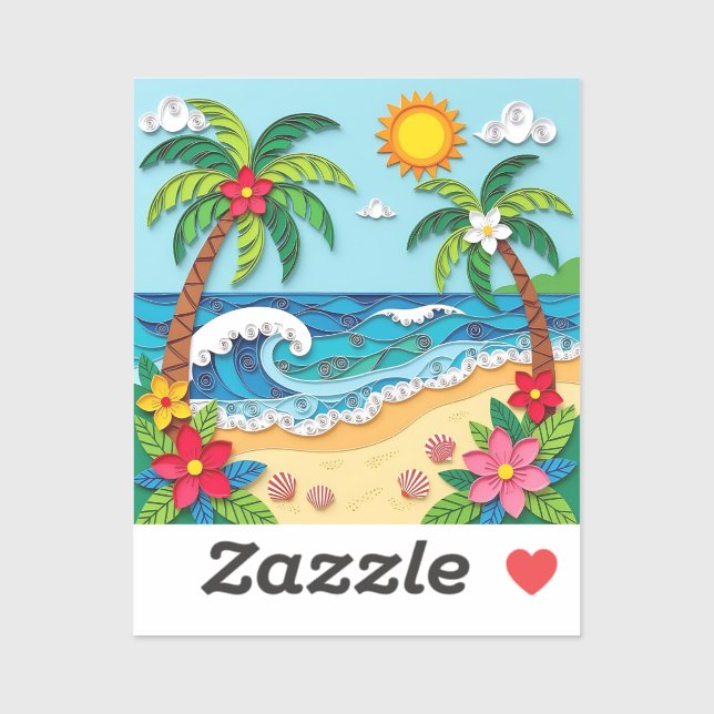 Palm Trees on the Beach  (Sheet)