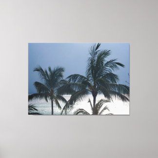 Palm Trees On The Beach Canvas Print