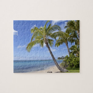 Palm trees on the beach in Hawaii. Jigsaw Puzzle