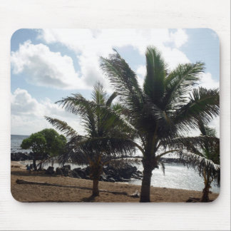 Palm Trees on the Beach Mouse Mat