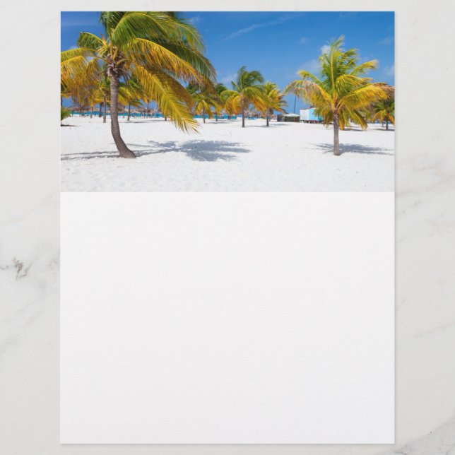 Palm trees on the ocean beach flyer (Front)