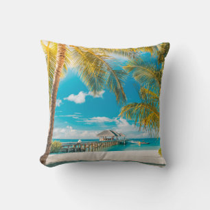 Palm Trees on the Sunset Cushion