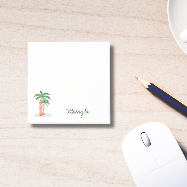 Palm Trees Personalised Post-it Notes (Creator Uploaded)